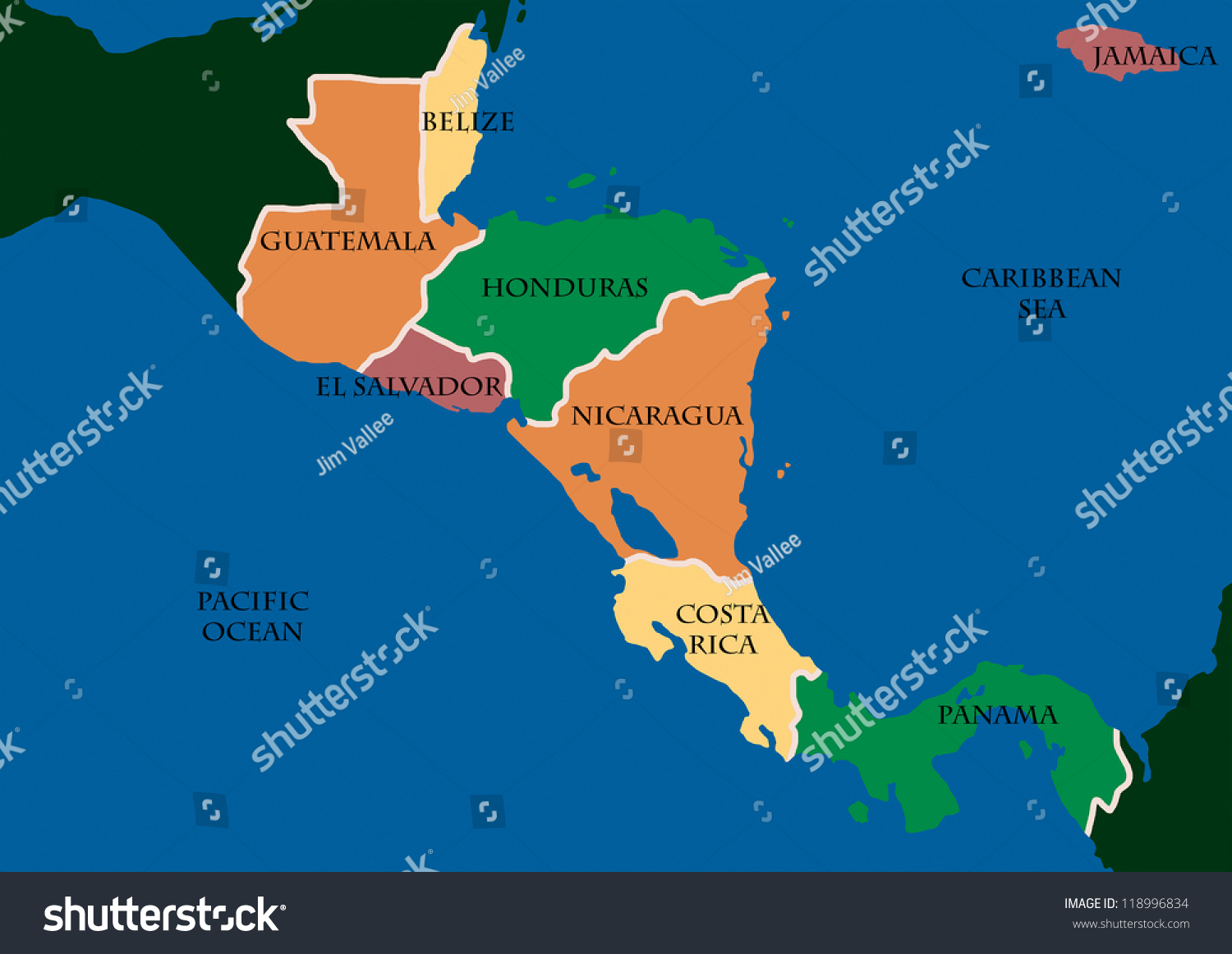 Where is Belize on a map of Central America?