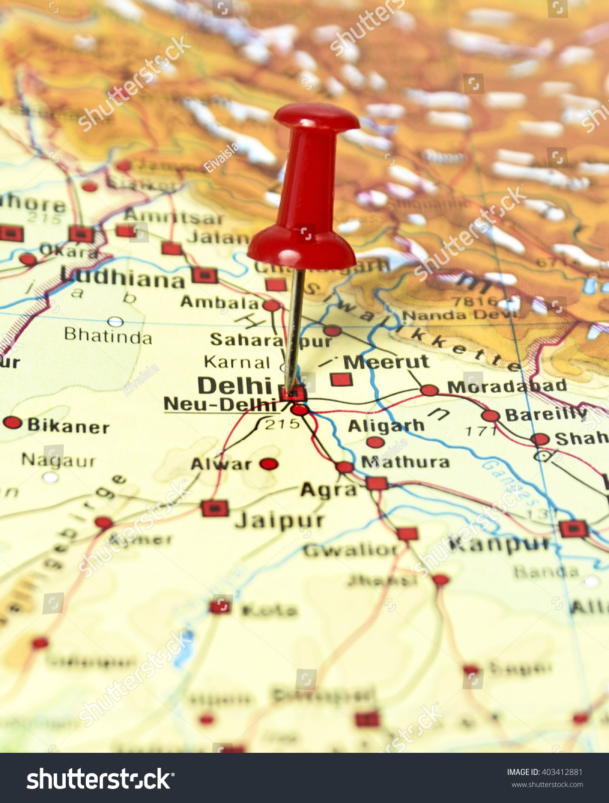 Ludhiana To Delhi Map Map India Pin Set On Delhi Stock Photo 403412881 | Shutterstock