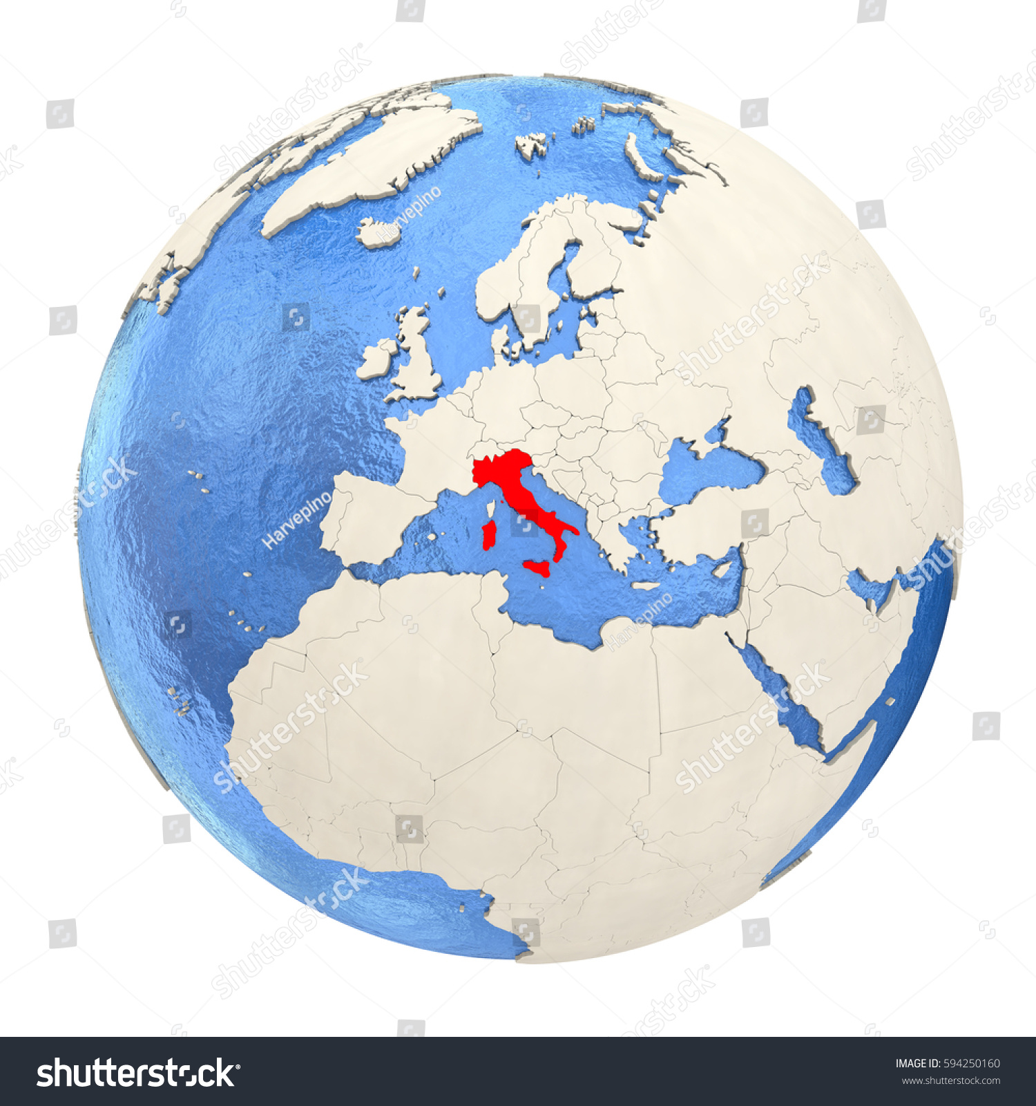 Italy Map In Globe Map Italy On Political Globe Watery Stock Illustration 594250160 |  Shutterstock