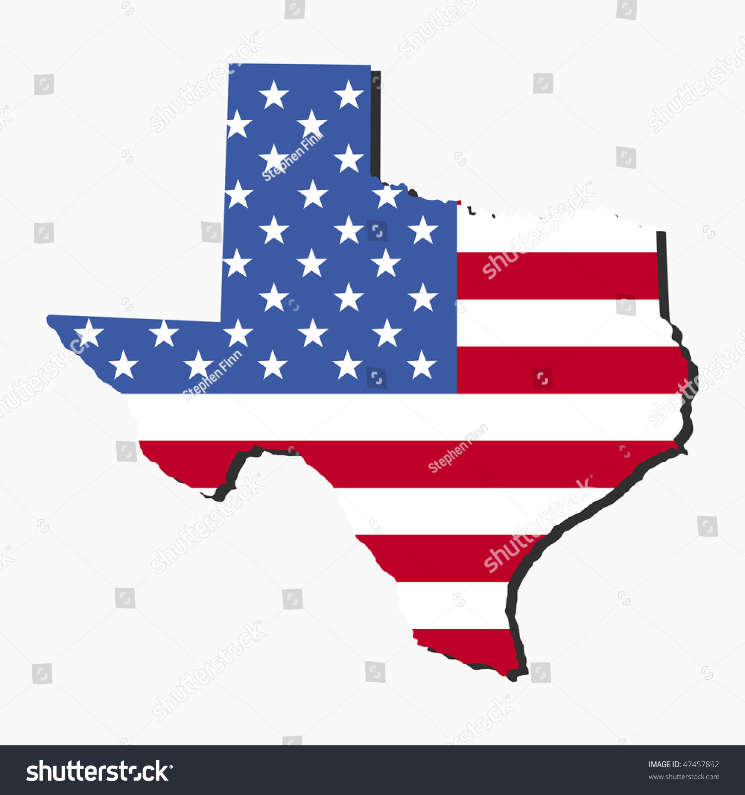 Map State Texas American Flag Illustration Stock Illustration 47457892 ...