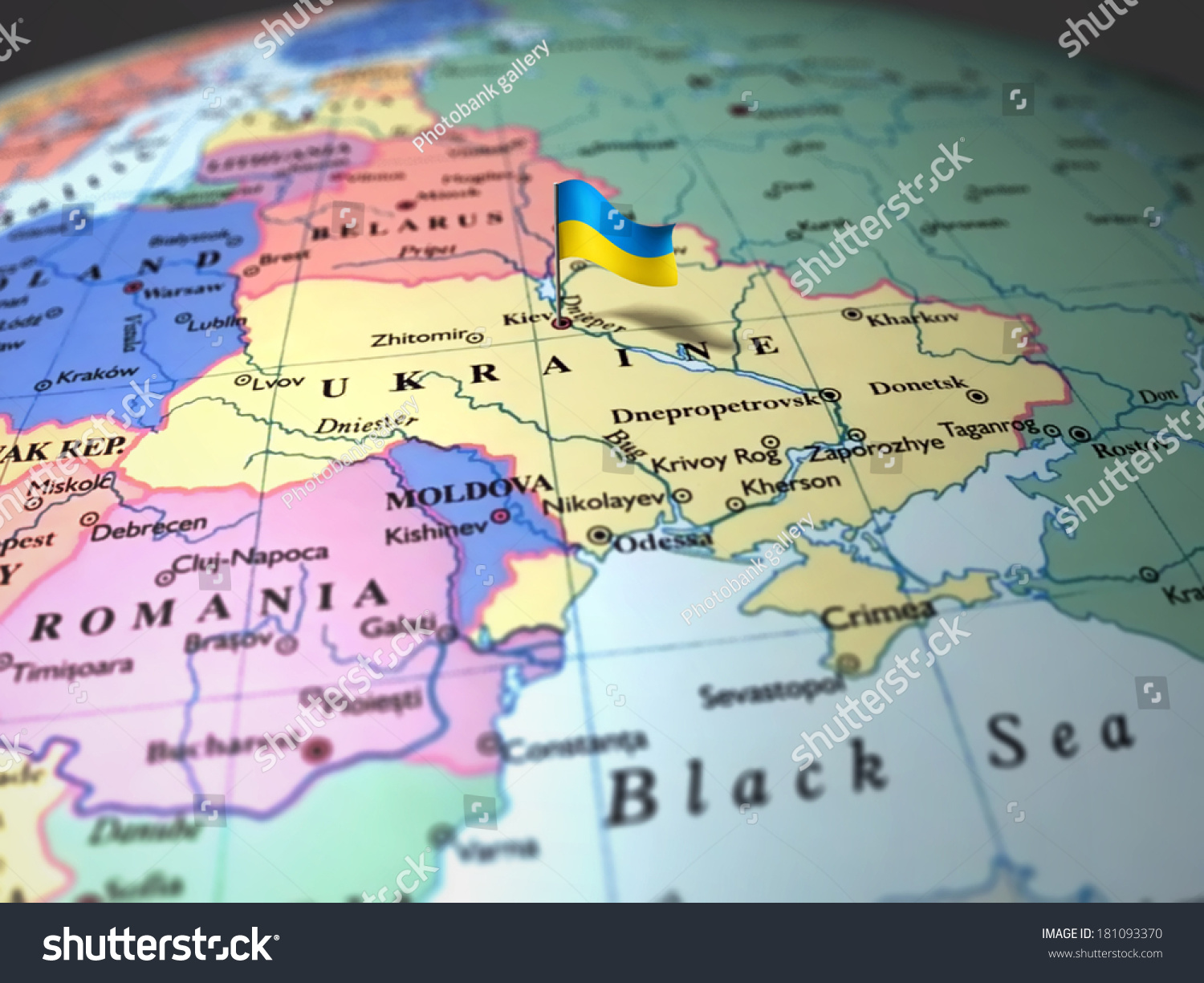 Map Ukraine Focus Stock Illustration 181093370