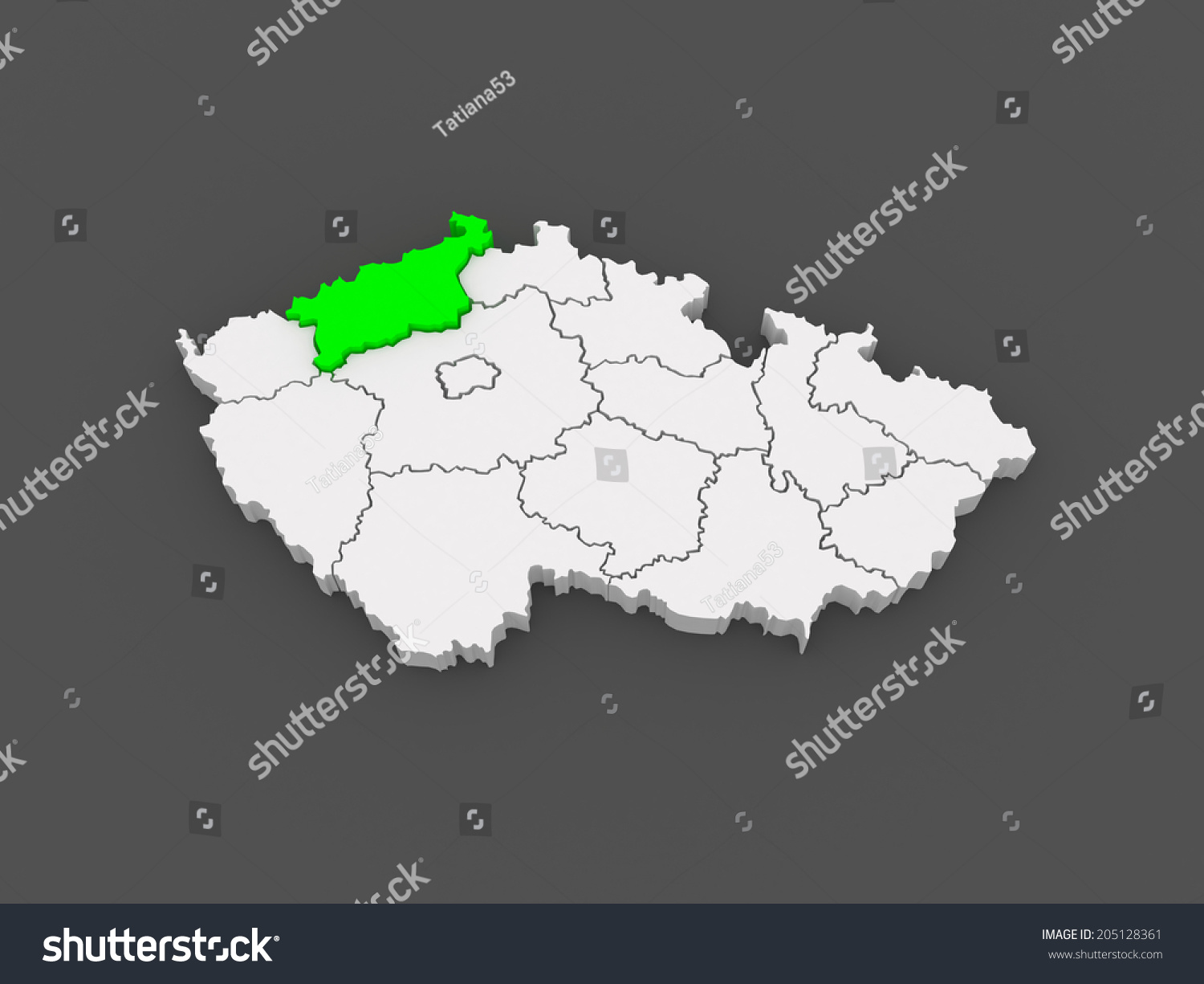 Liberec Czech Republic Map Map Liberec Czech Republic 3D Stock Illustration 205128337 | Shutterstock
