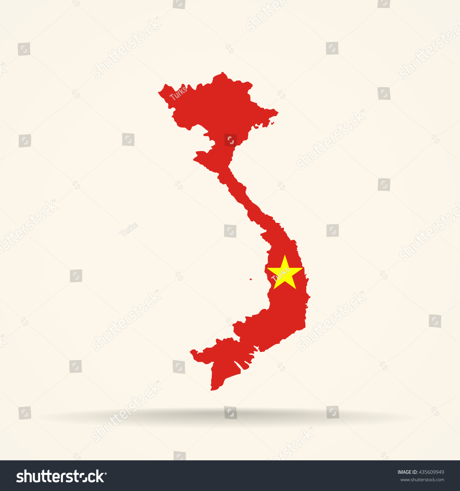 Map Vietnam Vietnam Flag Colors Stock Illustration 435609949 | Shutterstock