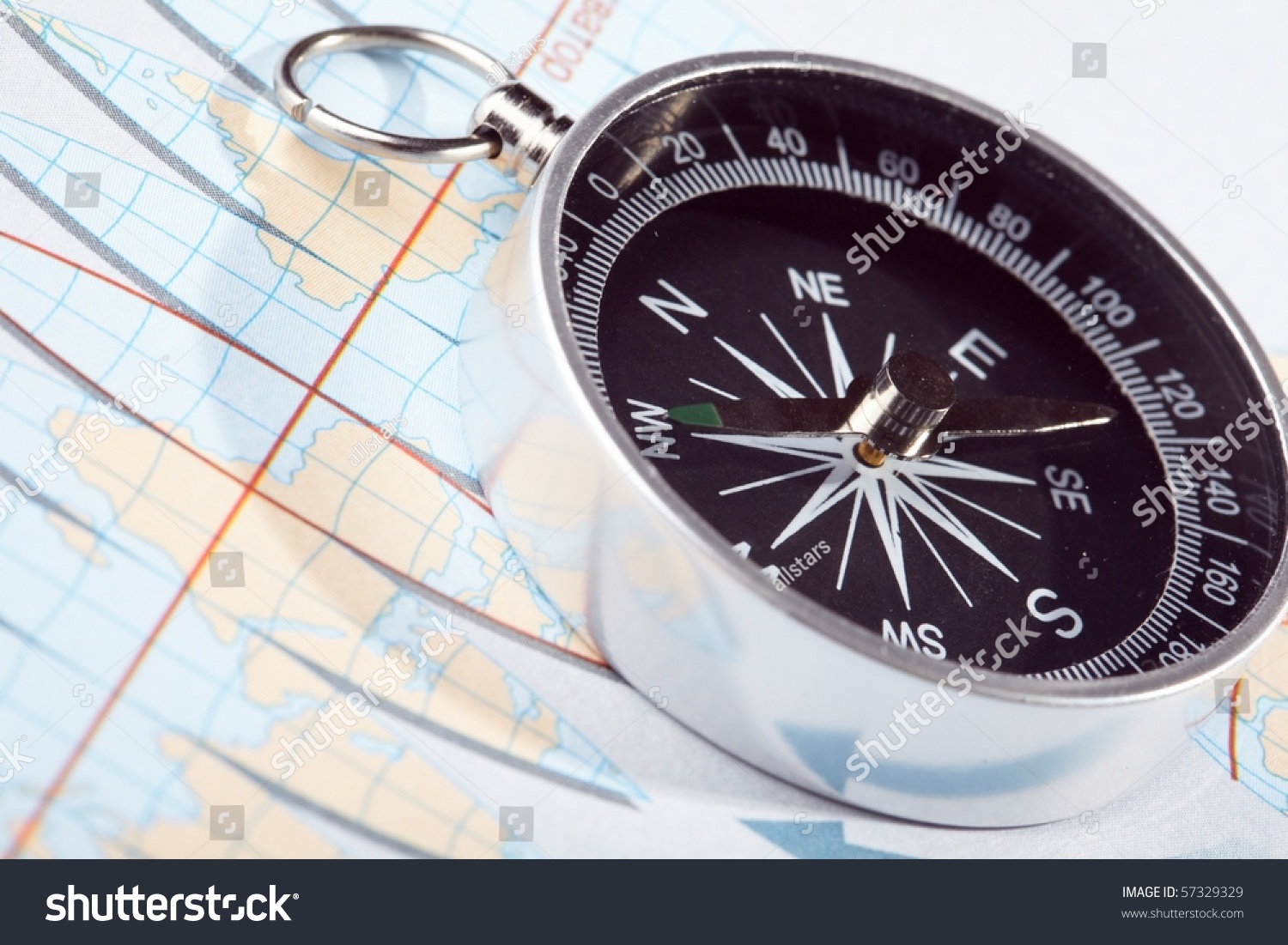 PowerPoint Template: globe compass map with a (mokjukju)