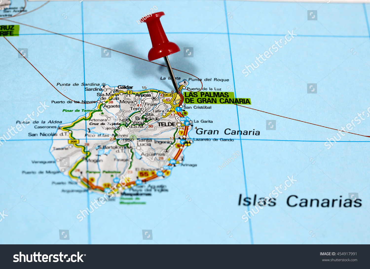 Map Pin Point Las Palmas On Stock Photo Edit Now 454917991