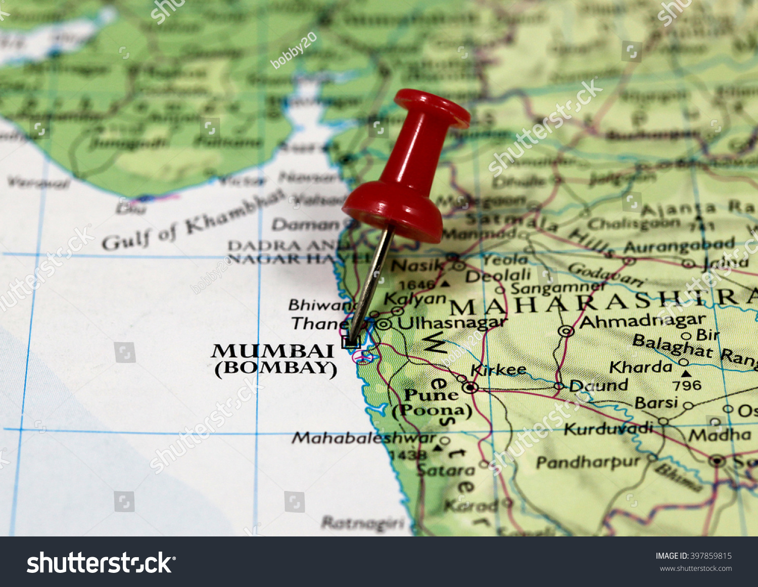 Mumbai To Ratnagiri Map Map Pin Point Mumbai India Stock Photo 397859815 | Shutterstock