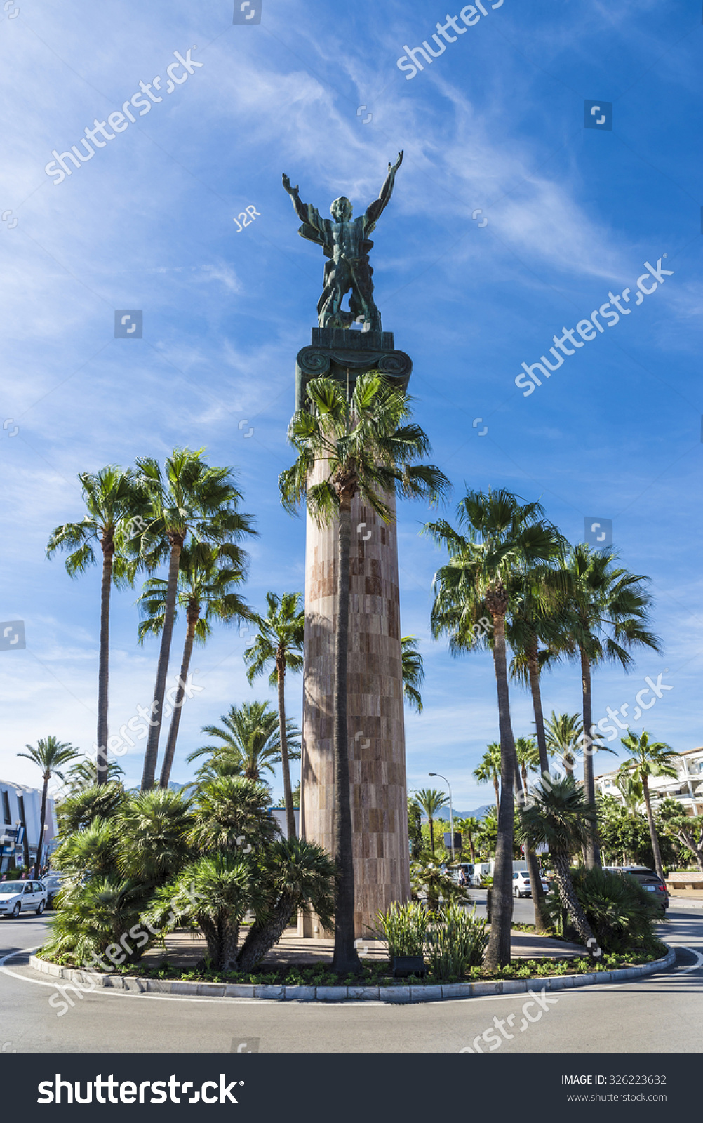 Marbella, Spain - August 15, 2015: Victory Statue, Also Known As The ...