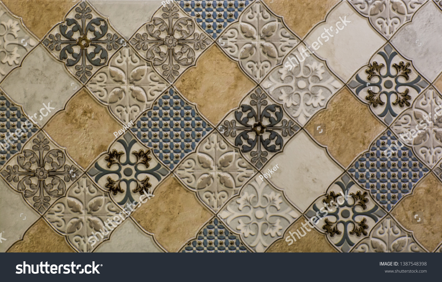 Marble Kitchen Wall Tile Abstract Mosaic Stock Photo 25 ...