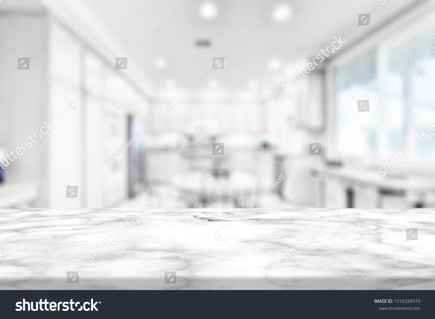 Marble Stone Table Top Kitchen Island Stock Photo 1516334519 | Shutterstock