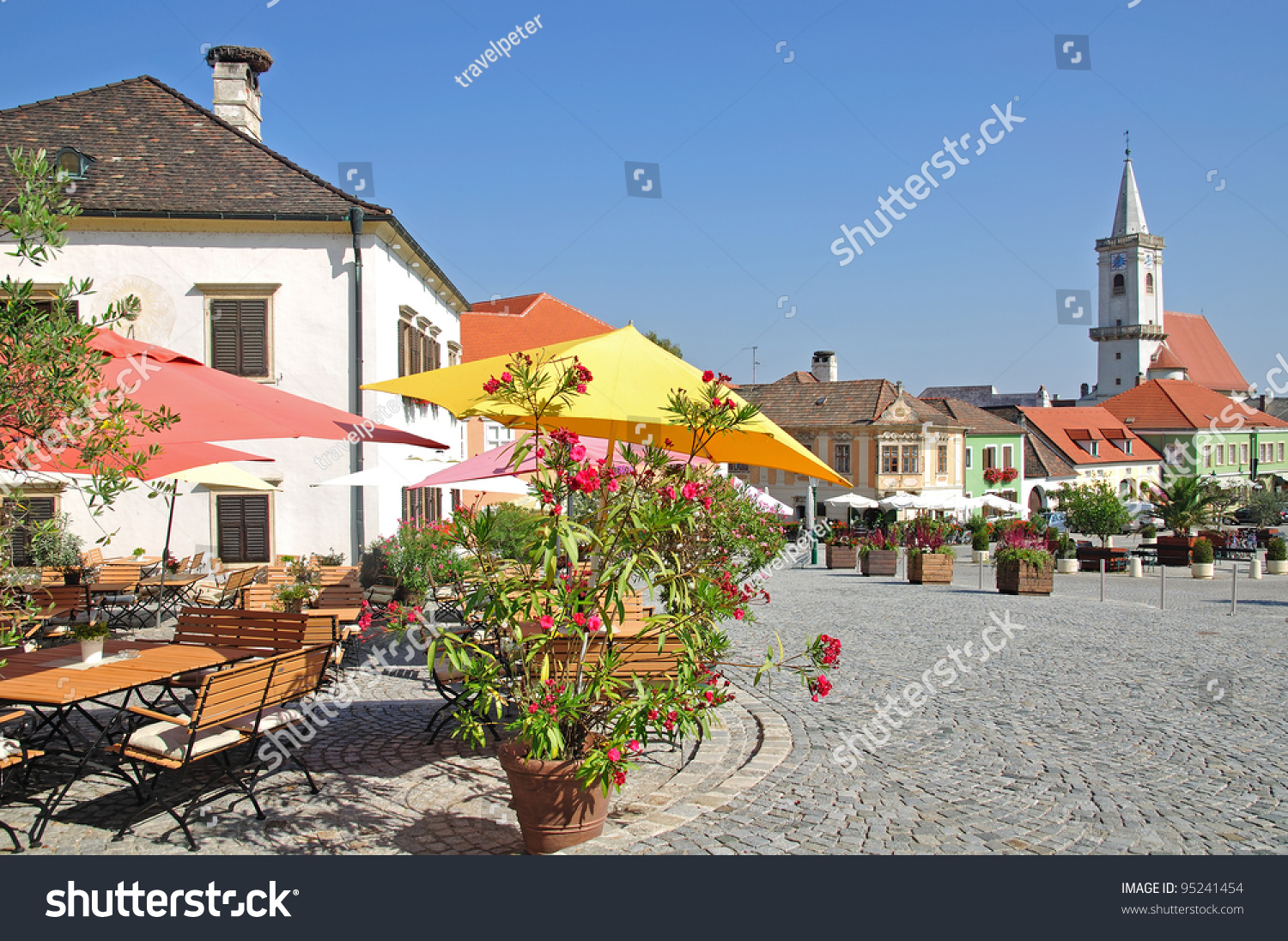 Market Place Of Rust,Lake Neusiedl,Burgenland,Austria Stock Photo ...