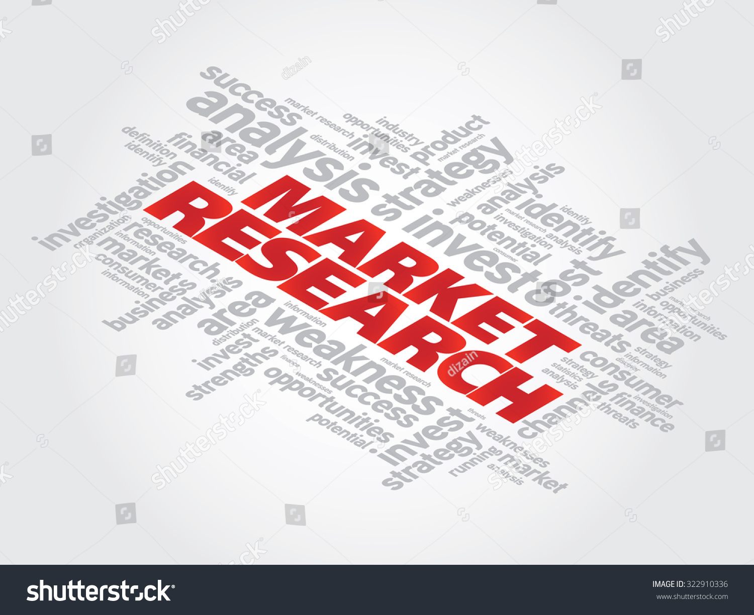 Market Research Concept Word Cloud Background Stock Illustration 