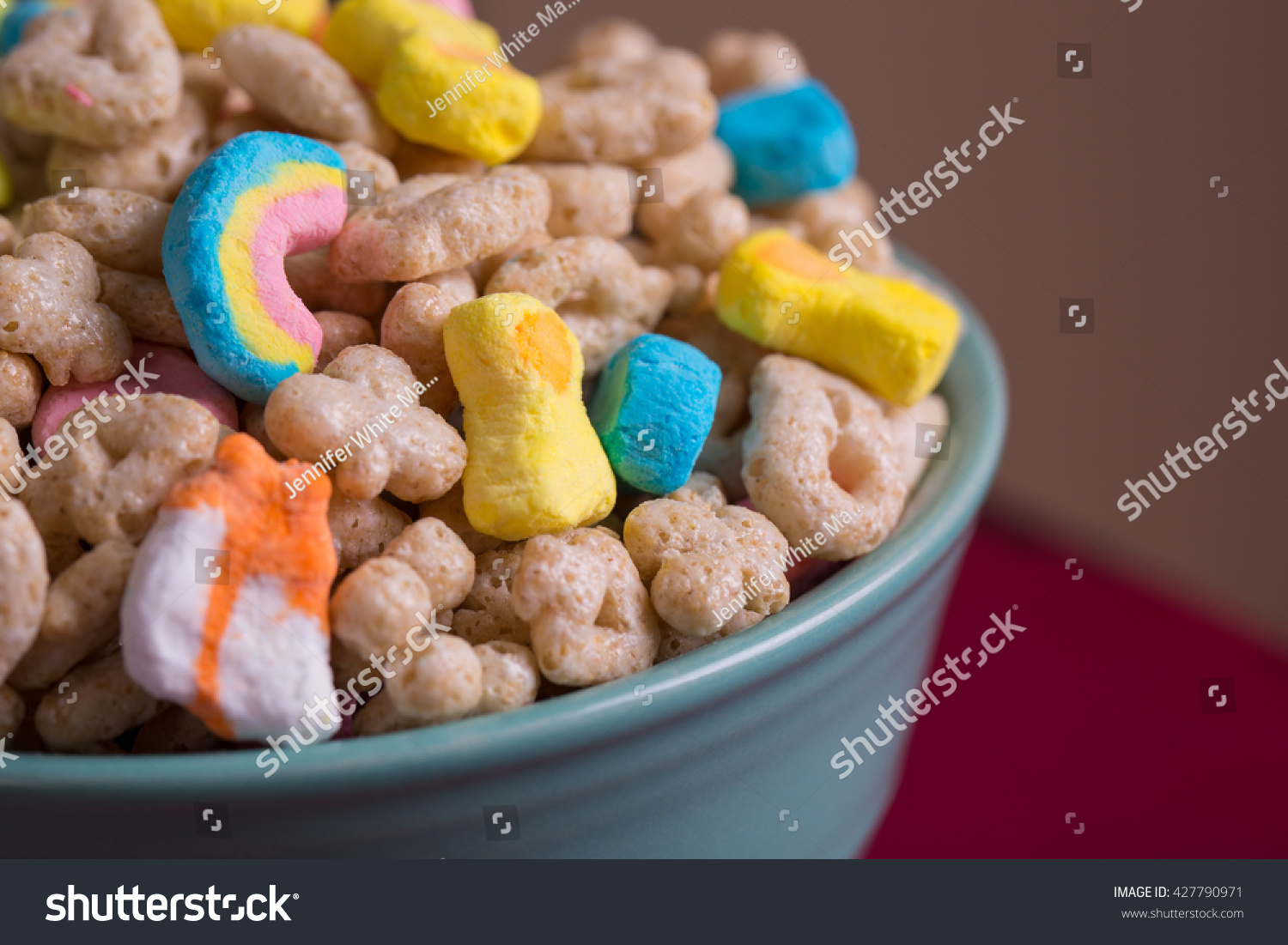 Marshmallow Cereal In A Blue Bowl Stock Photo 427790971 : Shutterstock