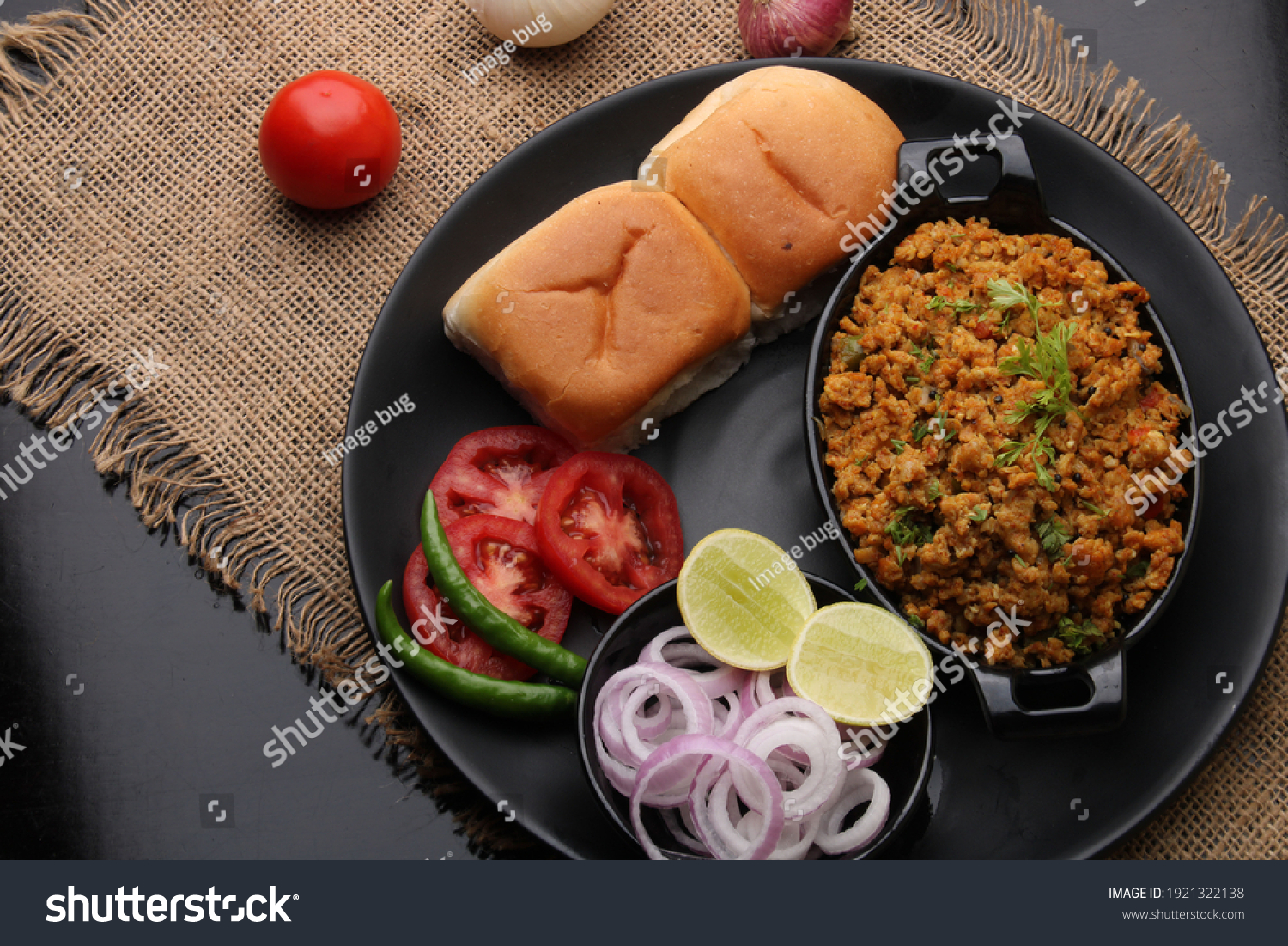 Masala Anda Bhurji Spicy Indian Scrambled Stock Photo 1921322138 ...