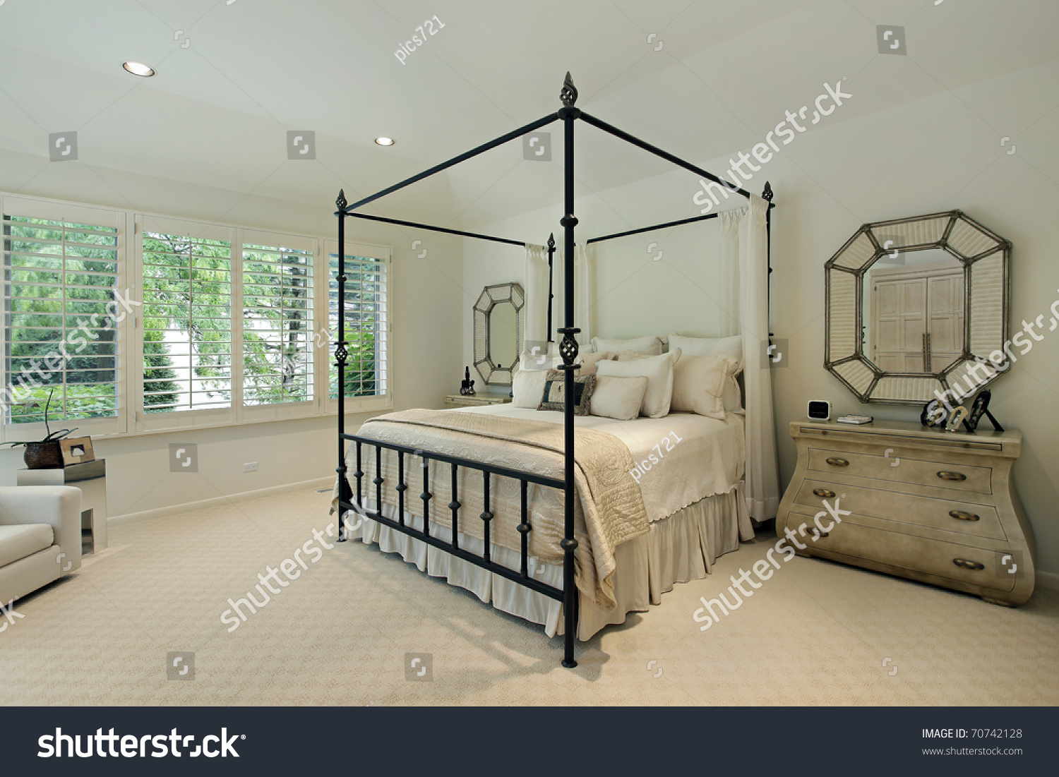 Master Bedroom Luxury Home Tray Ceiling Stock Photo (Edit Now) 70742128