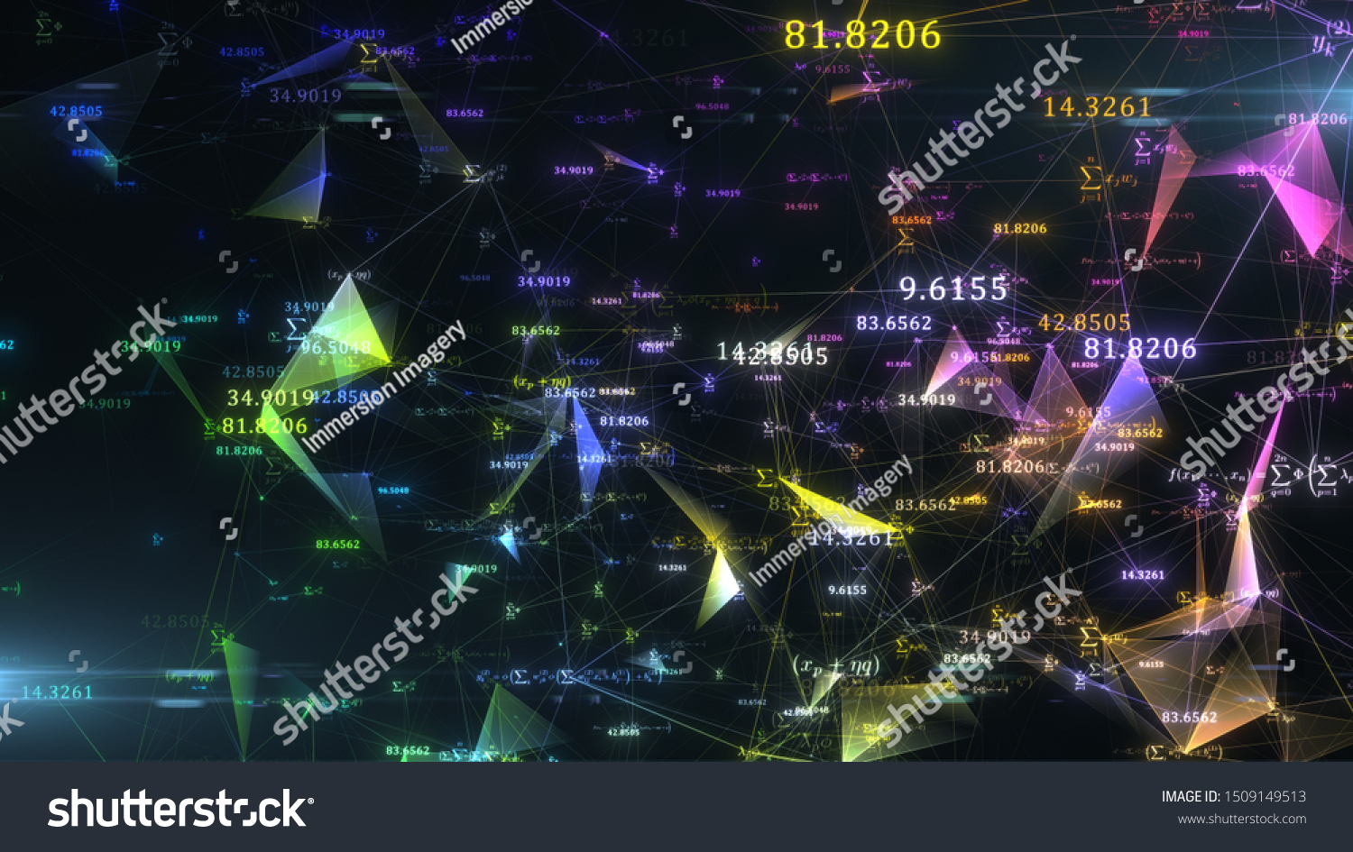 Math Equations Artificial Intelligence Ai Deep Stock Illustration ...