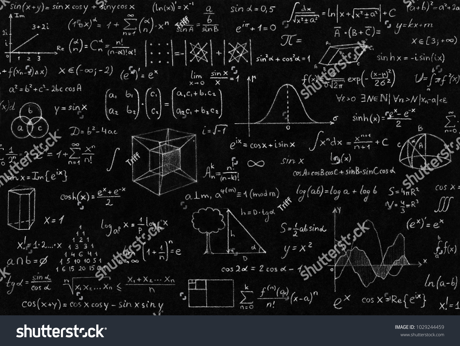 Mathematic Geometry Physic Formula Symbol On Stock Photo (Edit Now ...