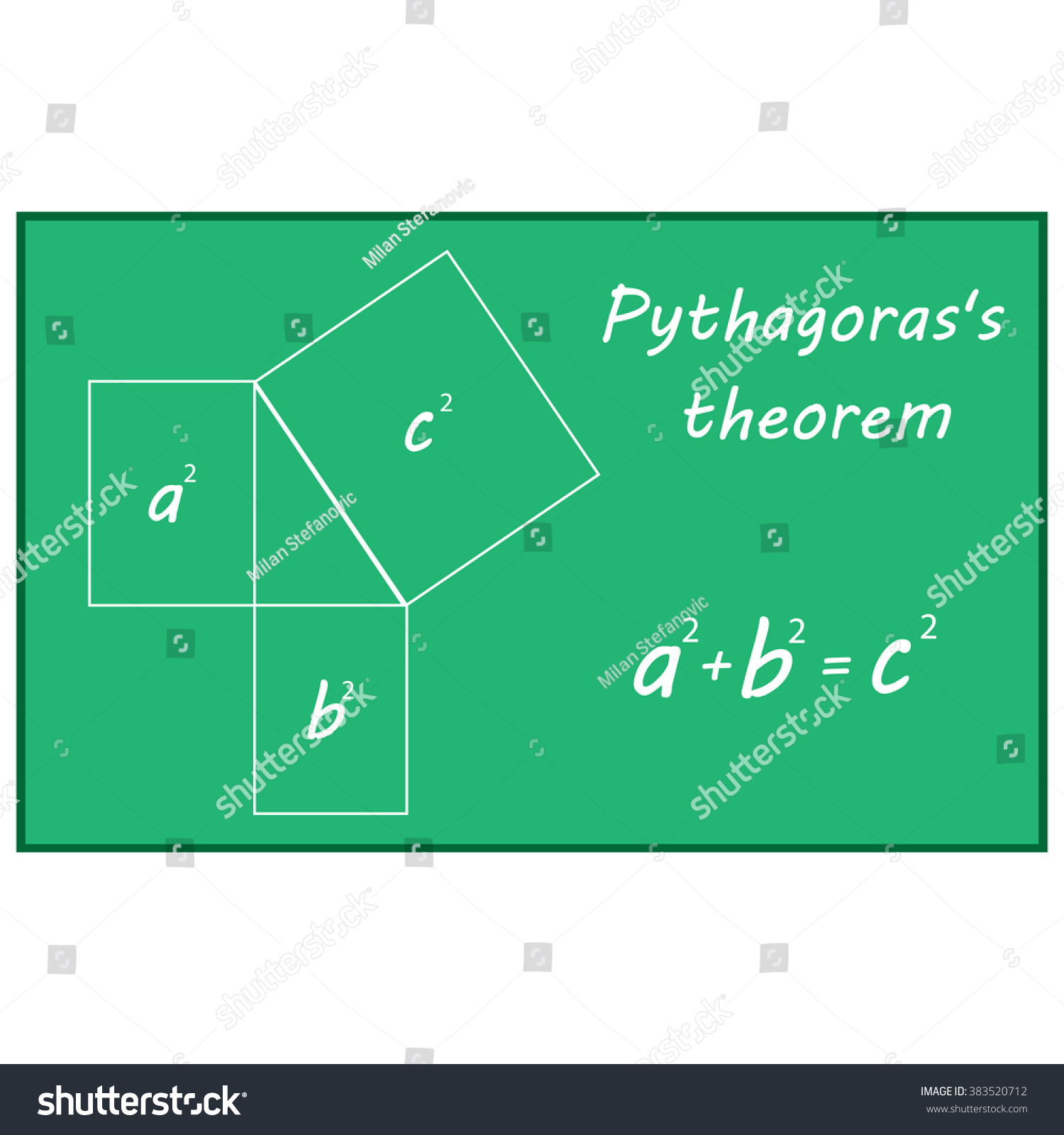 Mathematic Pythagorean Theorem Stock Illustration 383520712 - Shutterstock