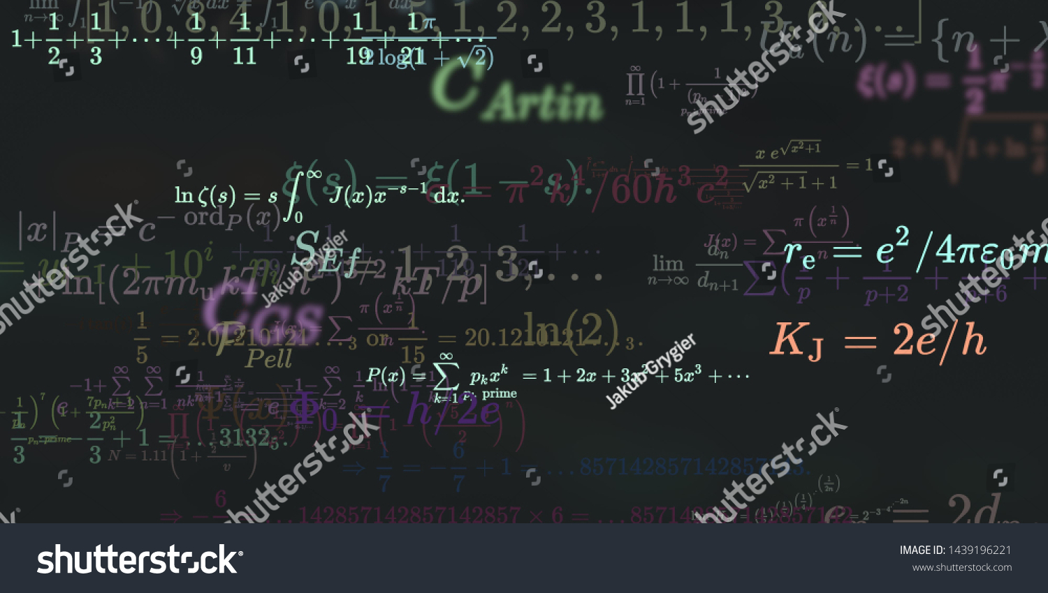Mathematics Physics 2d Illustration Set Mathematical Stock Illustration