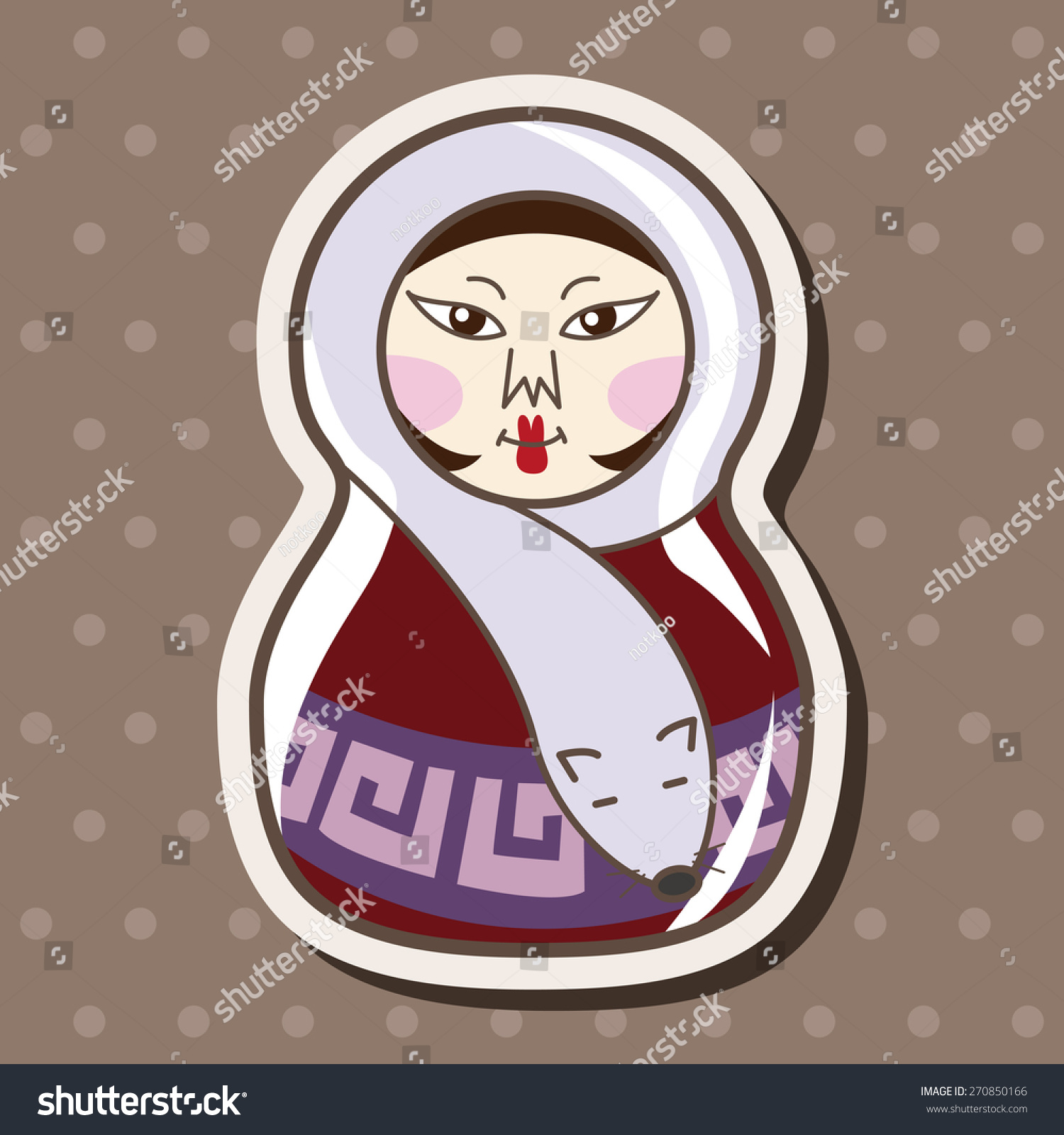 matryoshka doll cartoon