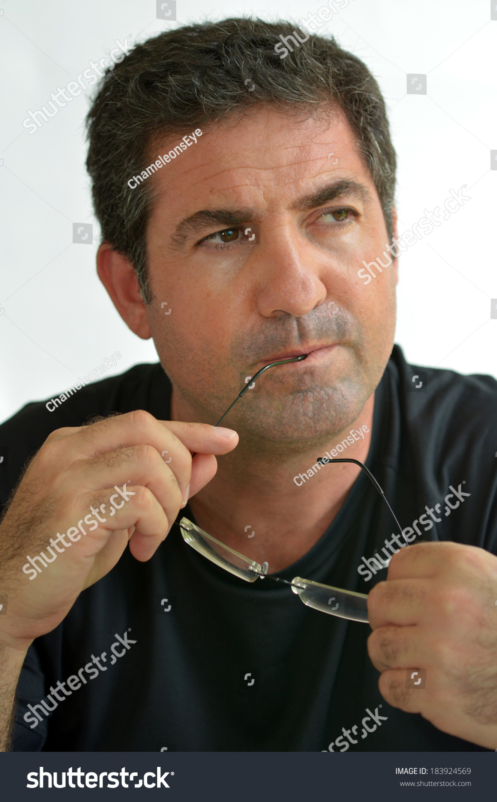 Mature Adult Man Age 3545 Holding Stock Photo Edit Now