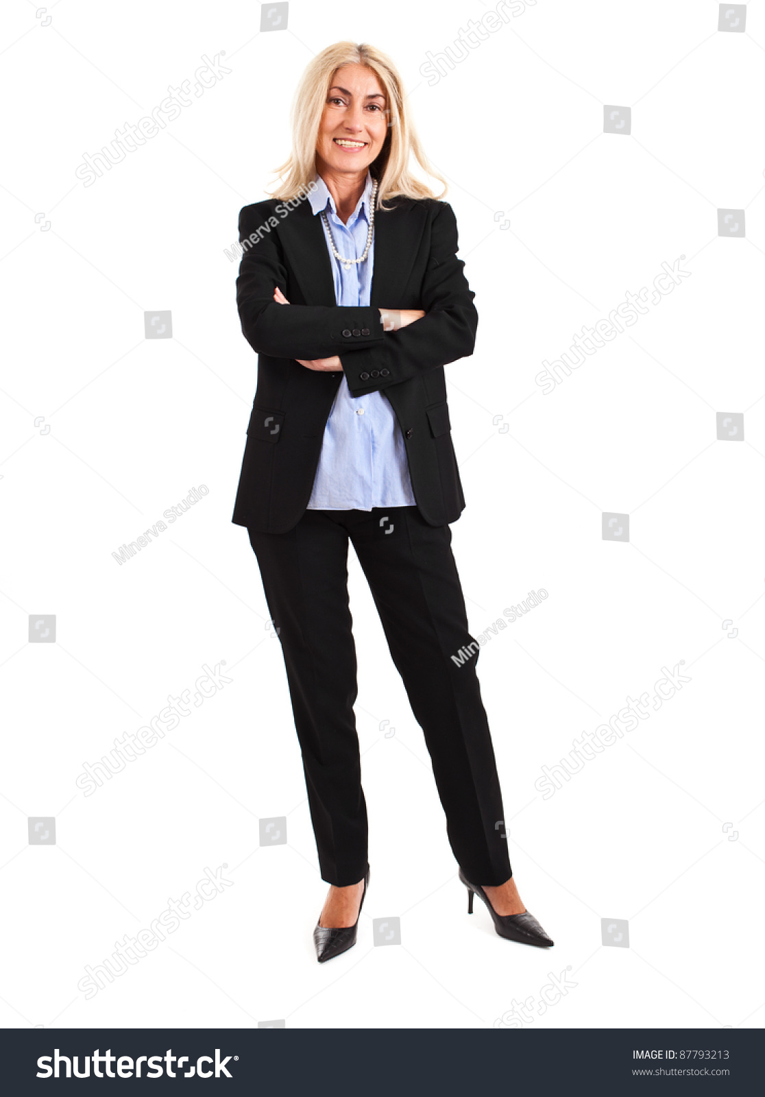 Mature Businesswoman Full Length Stock Photo 87793213 : Shutterstock