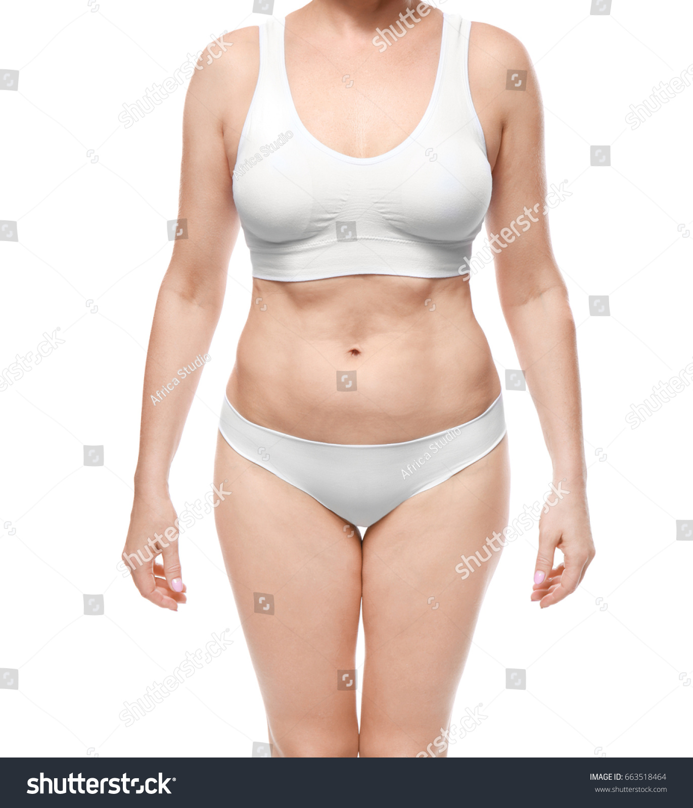 Mature woman showing white thong