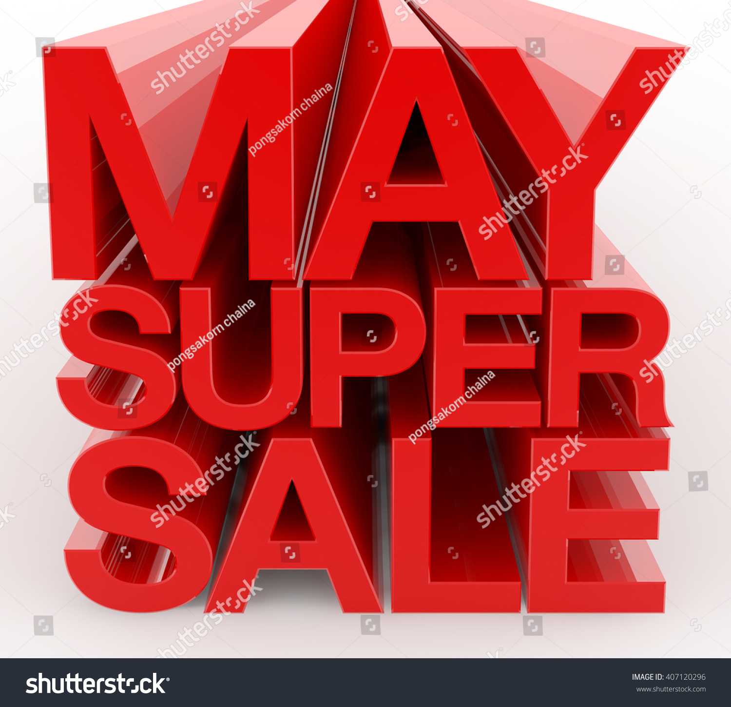 May Super Sale Red Word On Stock Illustration 407120296 Shutterstock