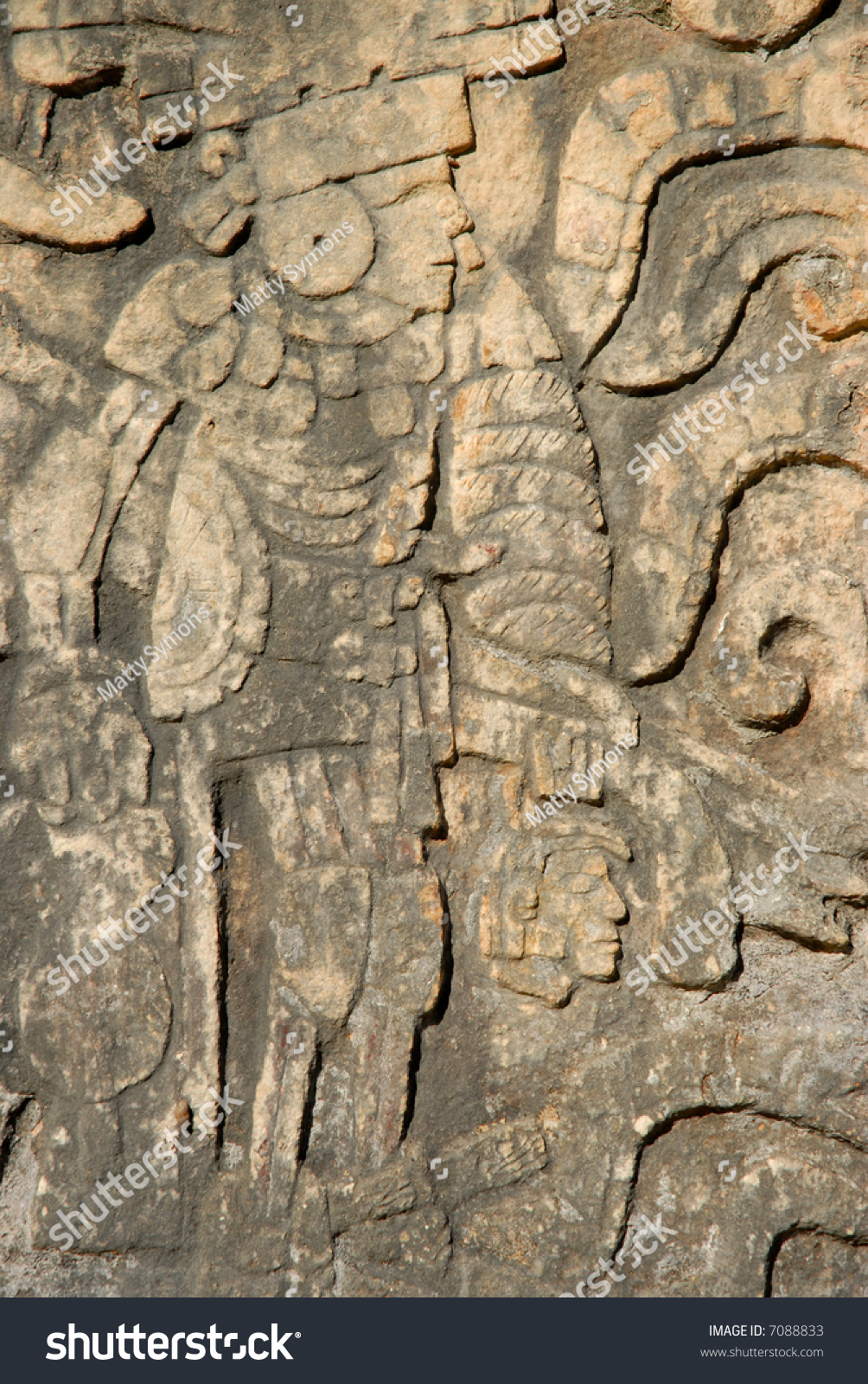 Mayan Carving Ritual Sacrifice Chichen Itza Stock Photo 7088833 ...