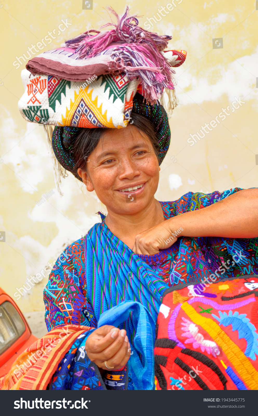 Mayan Indian Woman Wearing Traditional Huipil Stock Photo 1943445775 ...