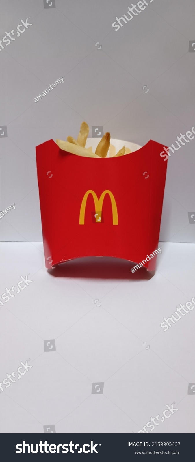 Mcdonalds Medium Fries On White Background Stock Photo 2159905437 ...