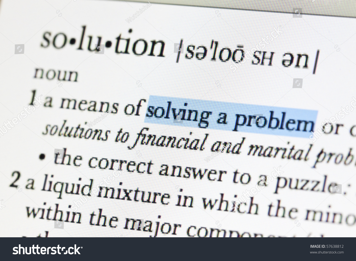 problem solving dictionary meaning