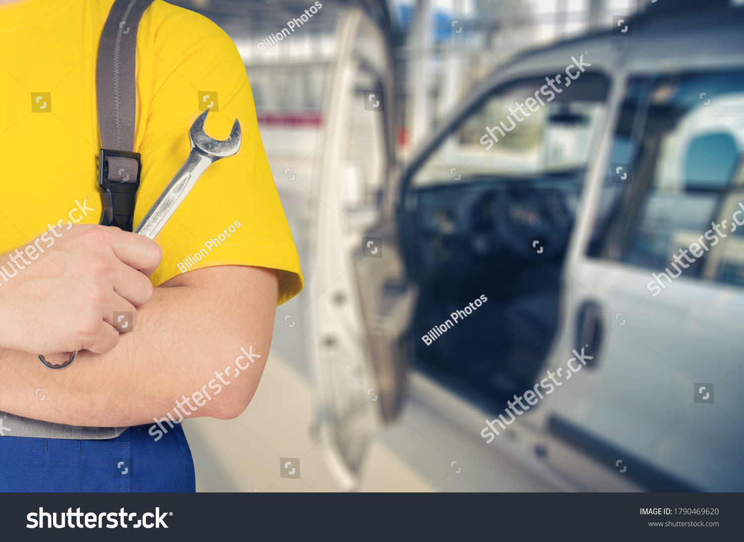 Mechanic Man Car Service Holding Tool Stock Photo 1790469620 | Shutterstock