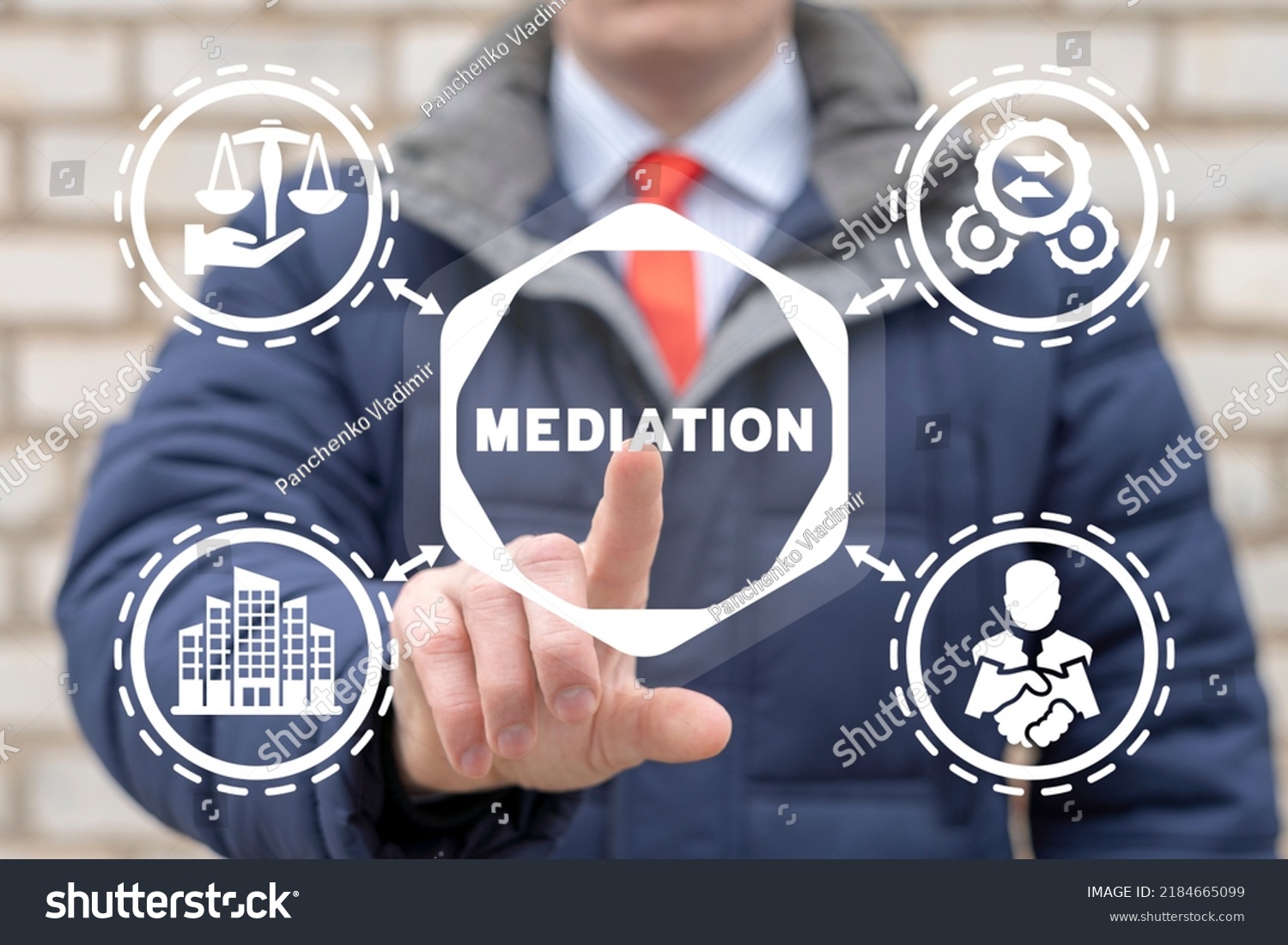 Mediation Concept Service Negotiation Arbitration Mediation Stock Photo ...