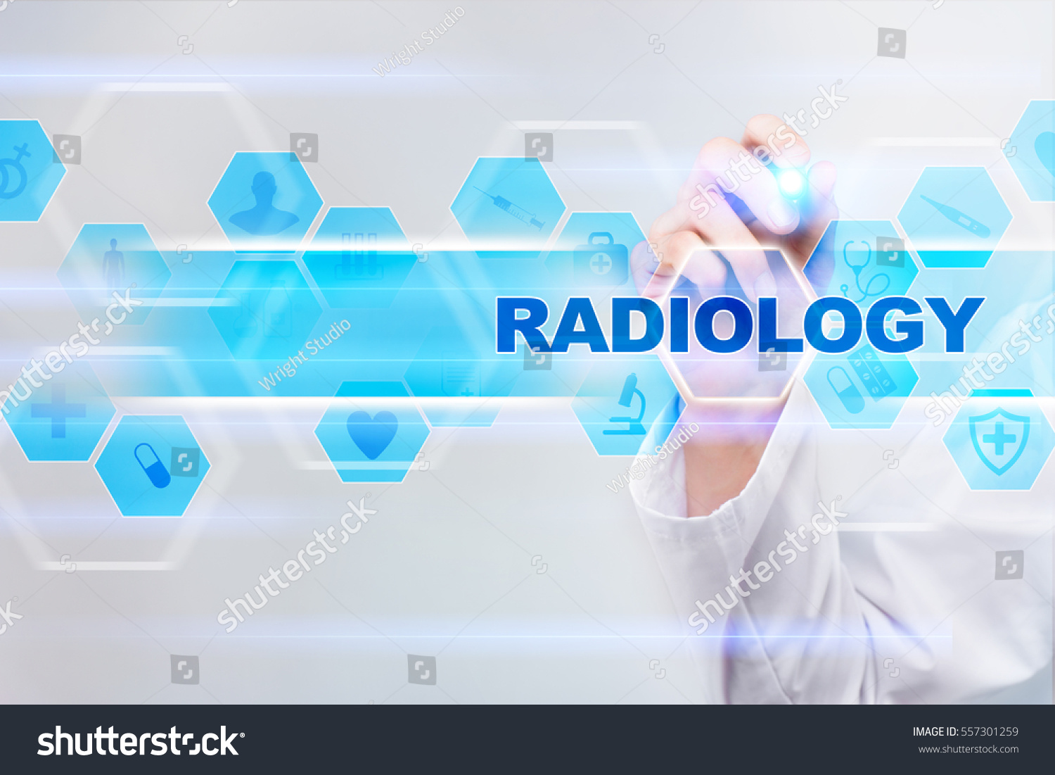 Medical Doctor Drawing Radiology On Virtual Stock Photo (Edit Now ...