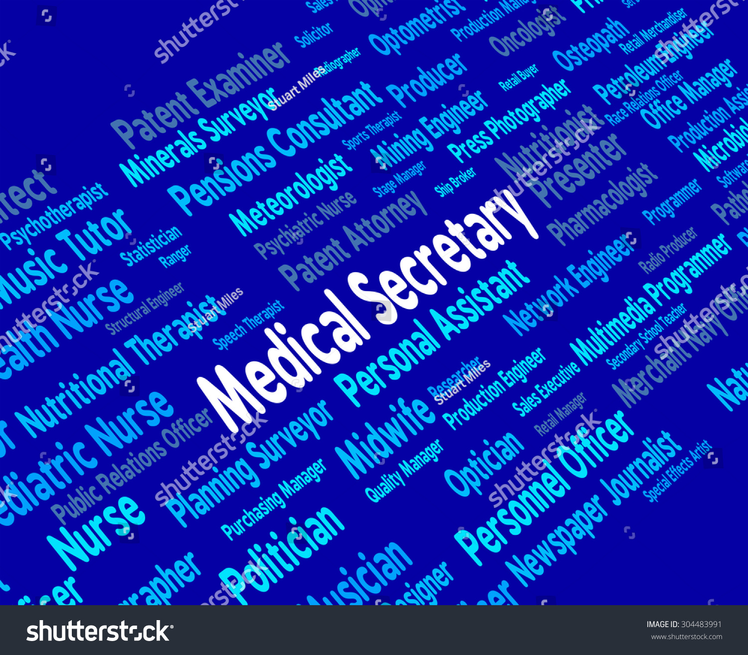 Medical Secretary Meaning Clerical Assistant Medicine Stock Illustration 304483991