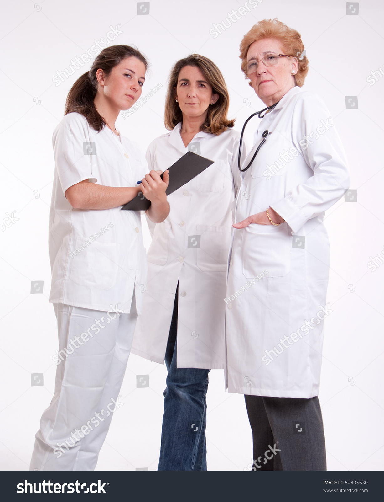 Medical Staff Team With A Surgeon A Practitioner And A Nurse Stock ...