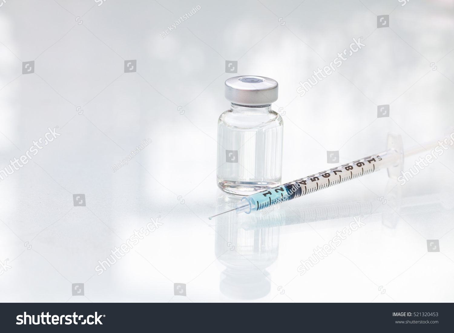 Medical Vials Injection Syringe Isolated On Stock Photo (Edit Now ...