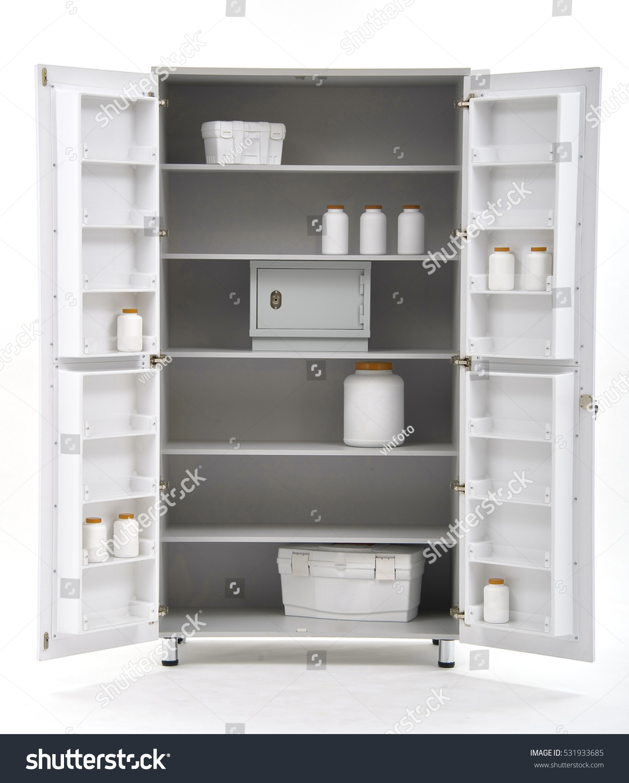 Medicine Cabinet On White Background Standing Stock Photo Edit
