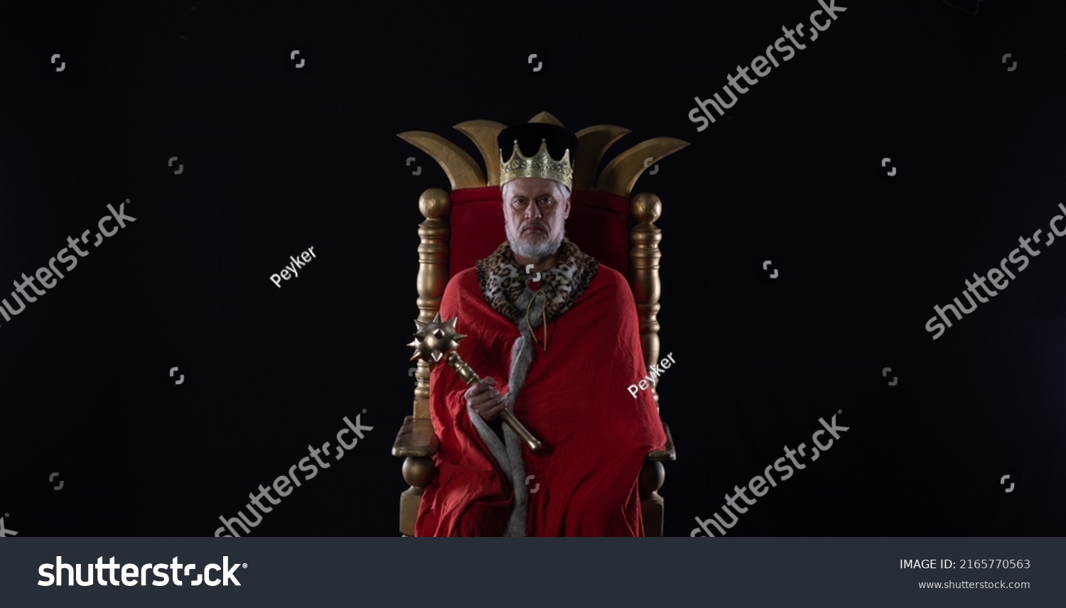 Medieval King On Throne Stock Photo 2165770563 | Shutterstock