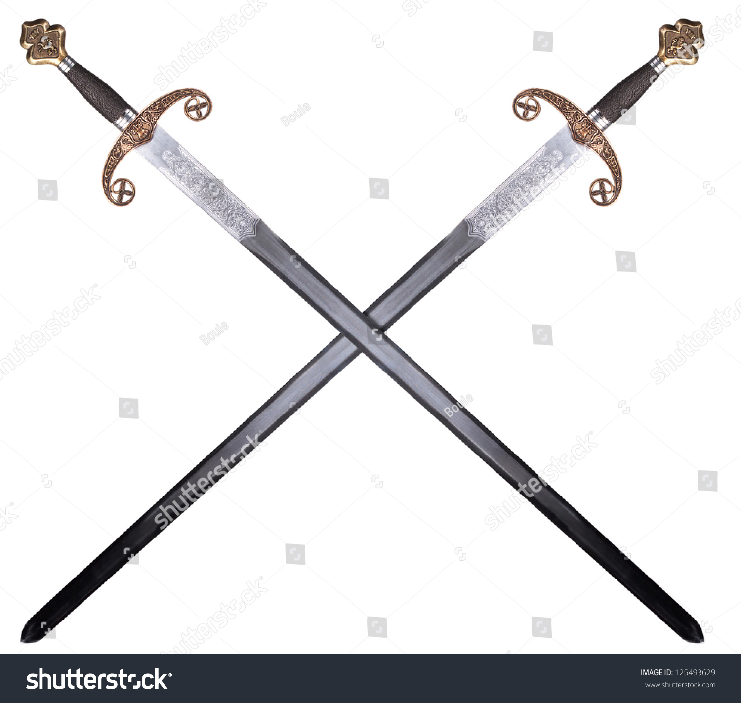 Medieval Sword Isolated On White Background Stock Photo (Edit Now ...