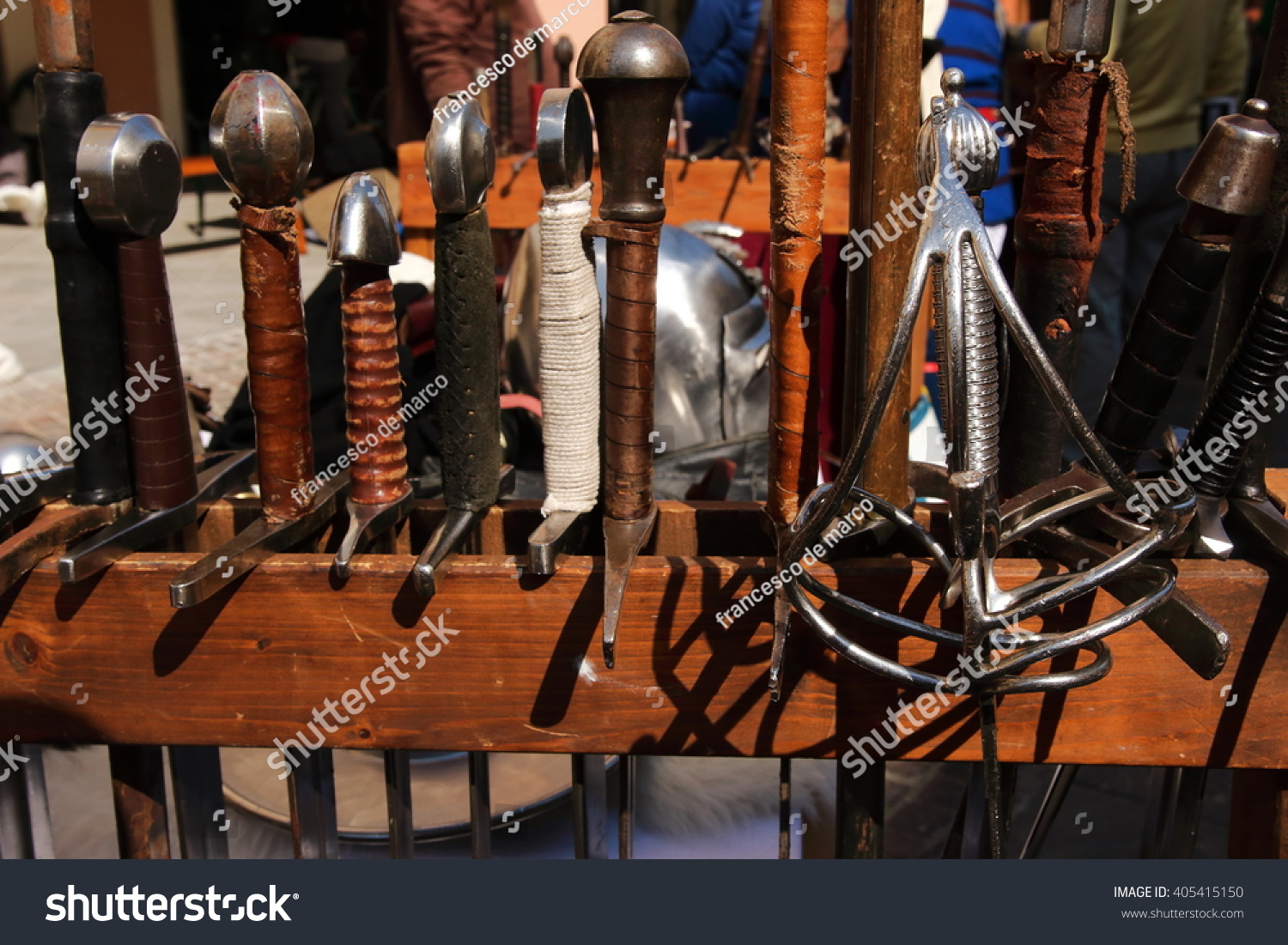 Medieval Weapons Swords Shields Stock Photo 405415150 - Shutterstock