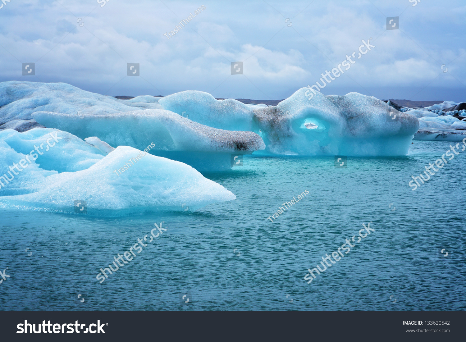 Melting Iceberg Lagoon Iceland Stock Photo 133620542 - Shutterstock