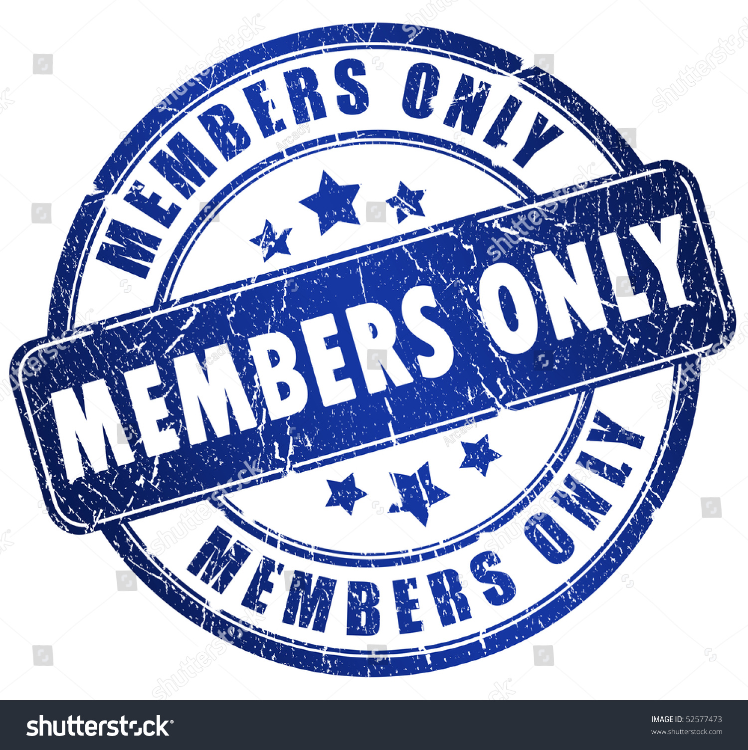 Members Only Stamp Stock Photo 52577473 : Shutterstock