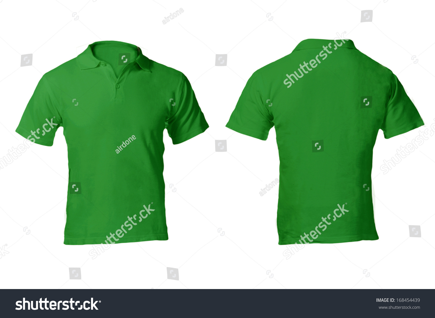 Mens Blank Green Polo Shirt Front Stock Photo (Edit Now) 168454439