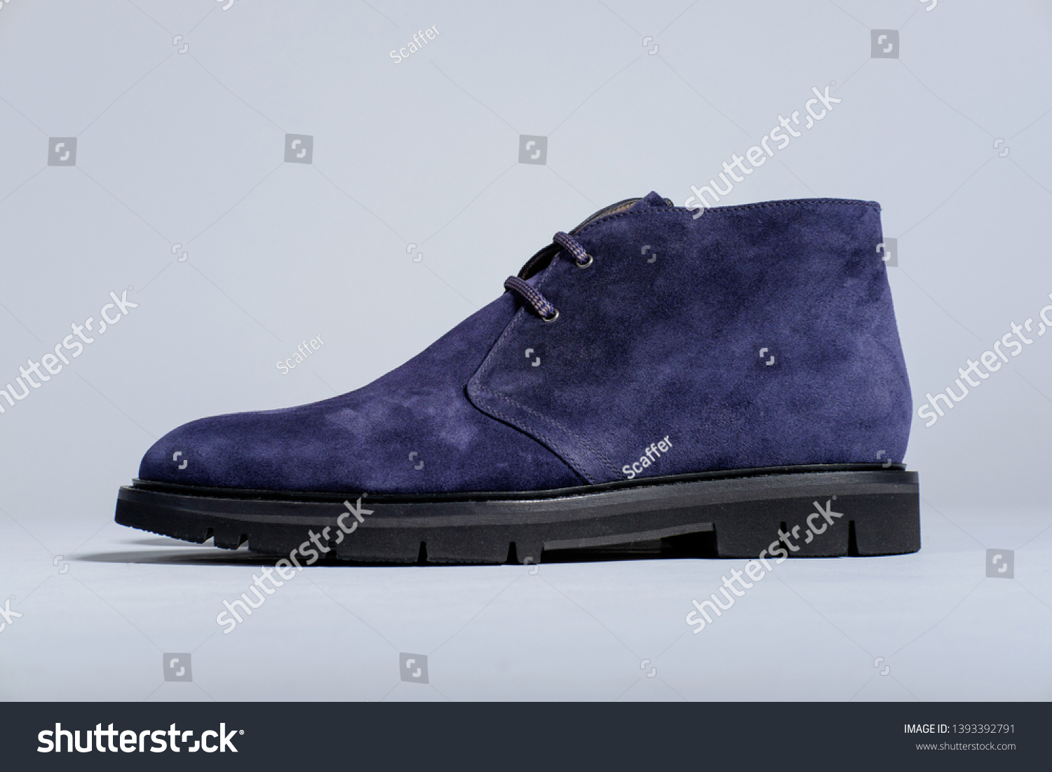 blue suede work boots