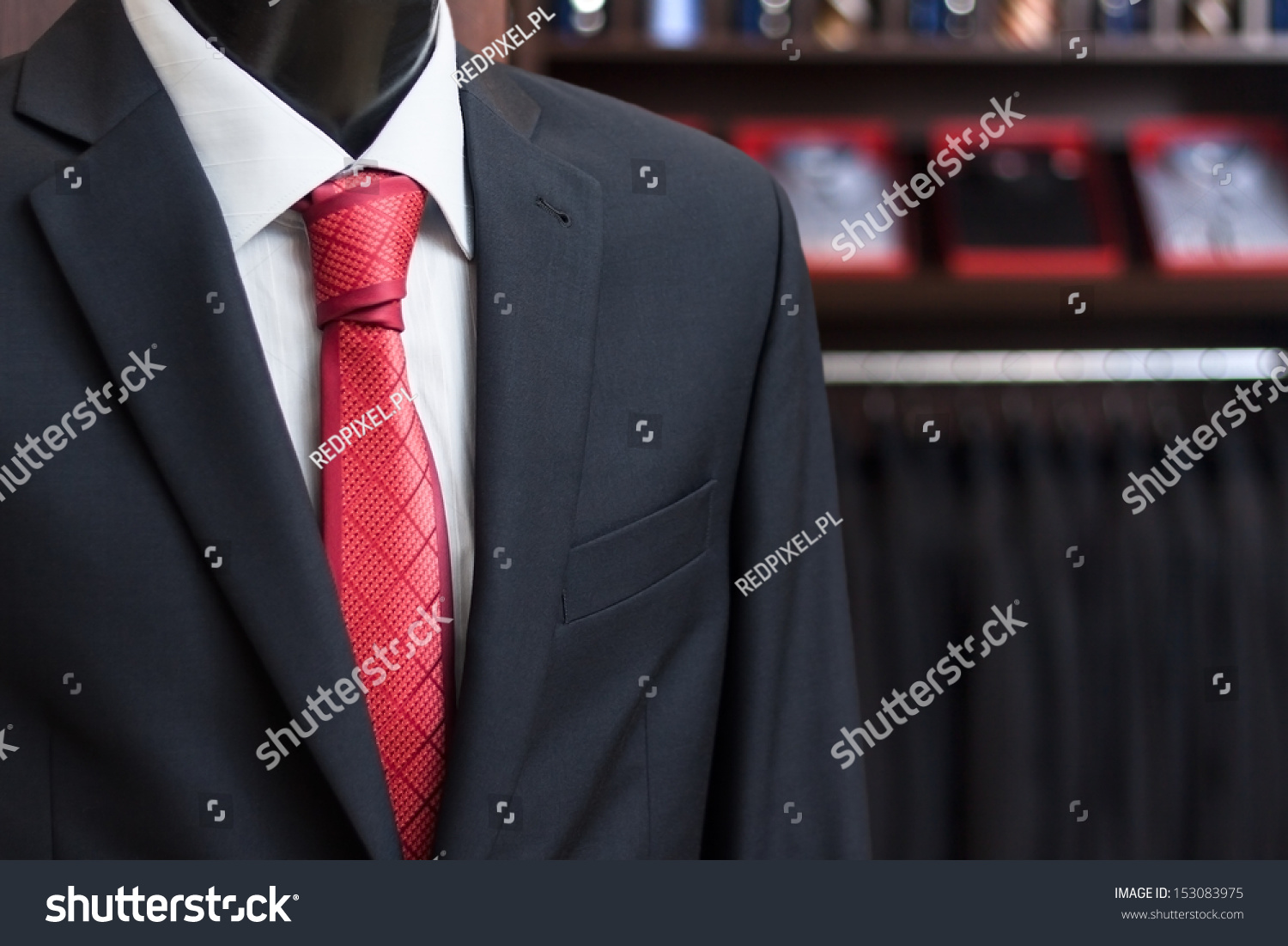 Mens Business Suit On Dummy Stock Photo (Edit Now) 153083975