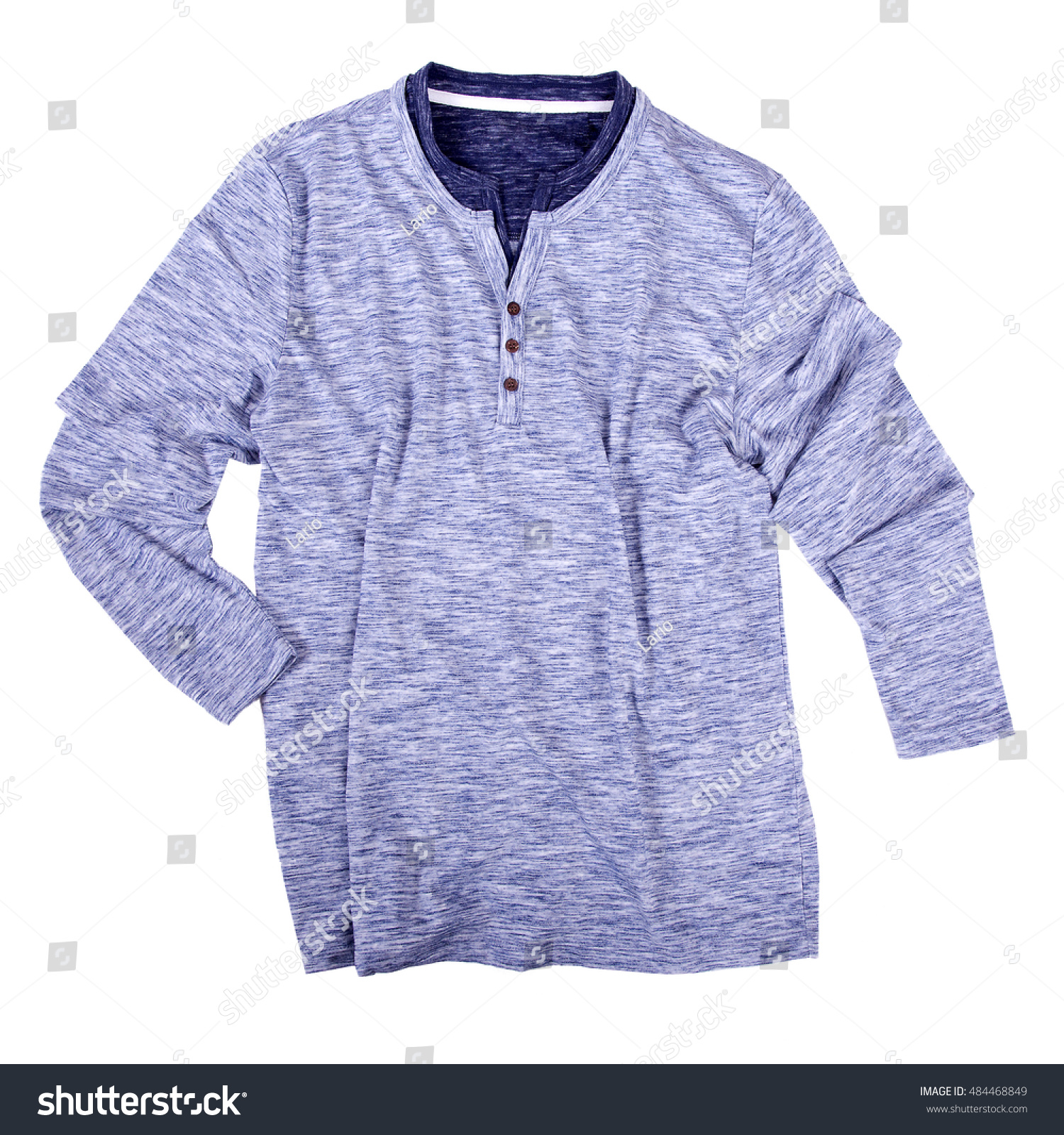 Men'S Knitted Melange Shirt Stock Photo 484468849 : Shutterstock