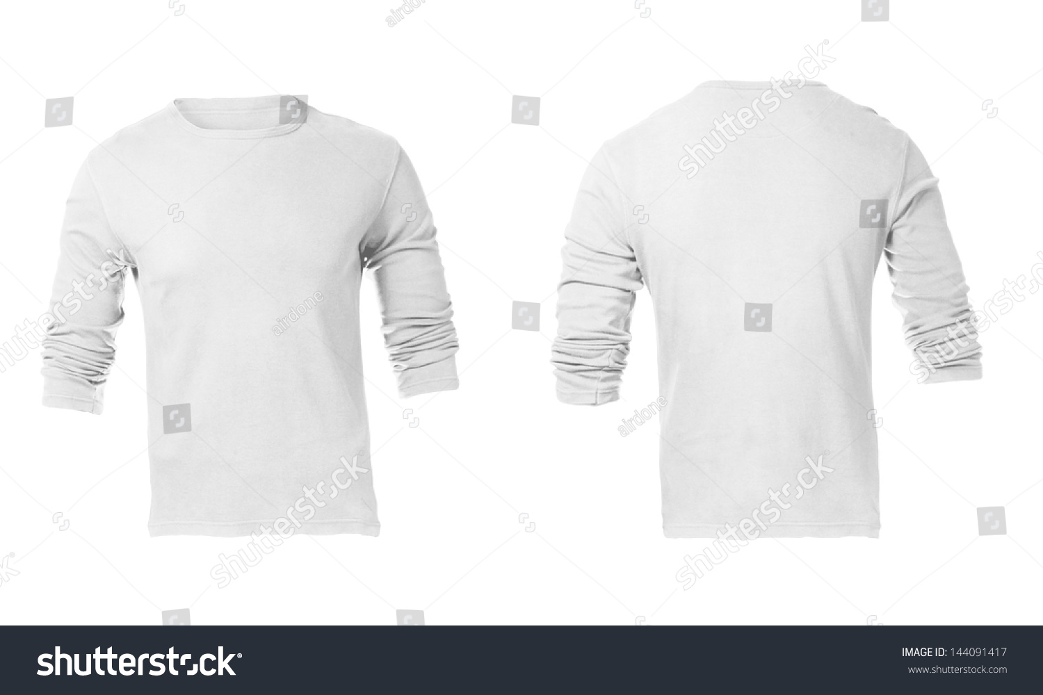 Mens White Long Sleeve Tshirt Template Stock Photo 144091417 - Shutterstock