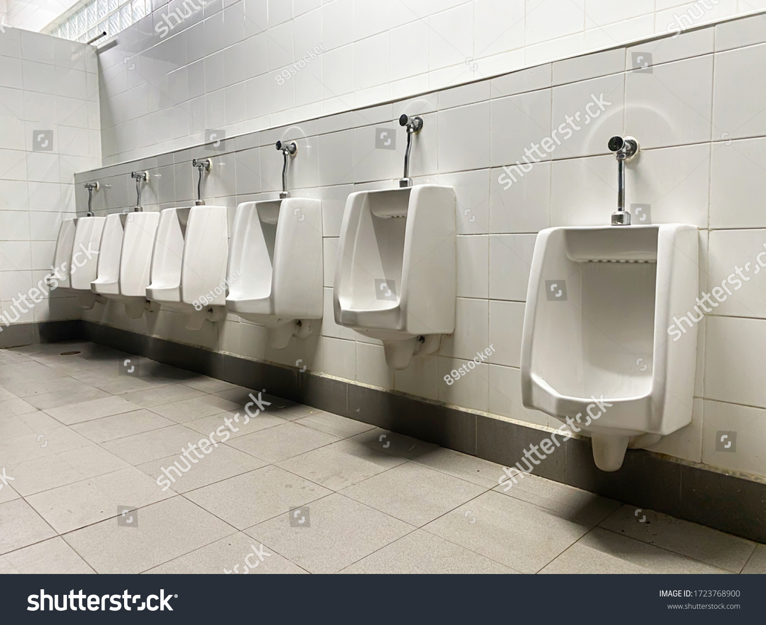 Mens White Urinals Design Close Row Stock Photo 1723768900 | Shutterstock