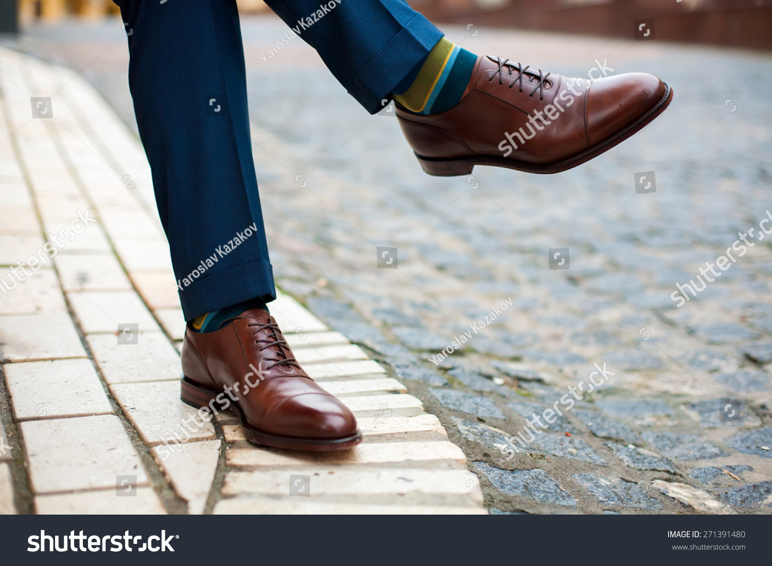 Men Shoes Street City Walk Stock Photo 271391480 : Shutterstock